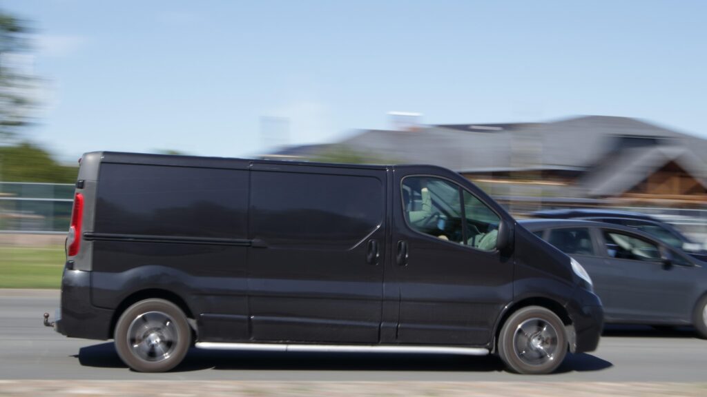 Van mockup isolated concept, Truck mock up